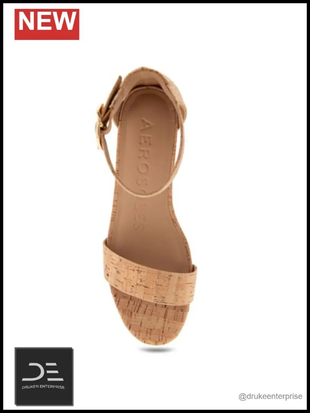 Women's Aerosoles Willis Ankle Strap Wedge Sandal, Cork Sole
